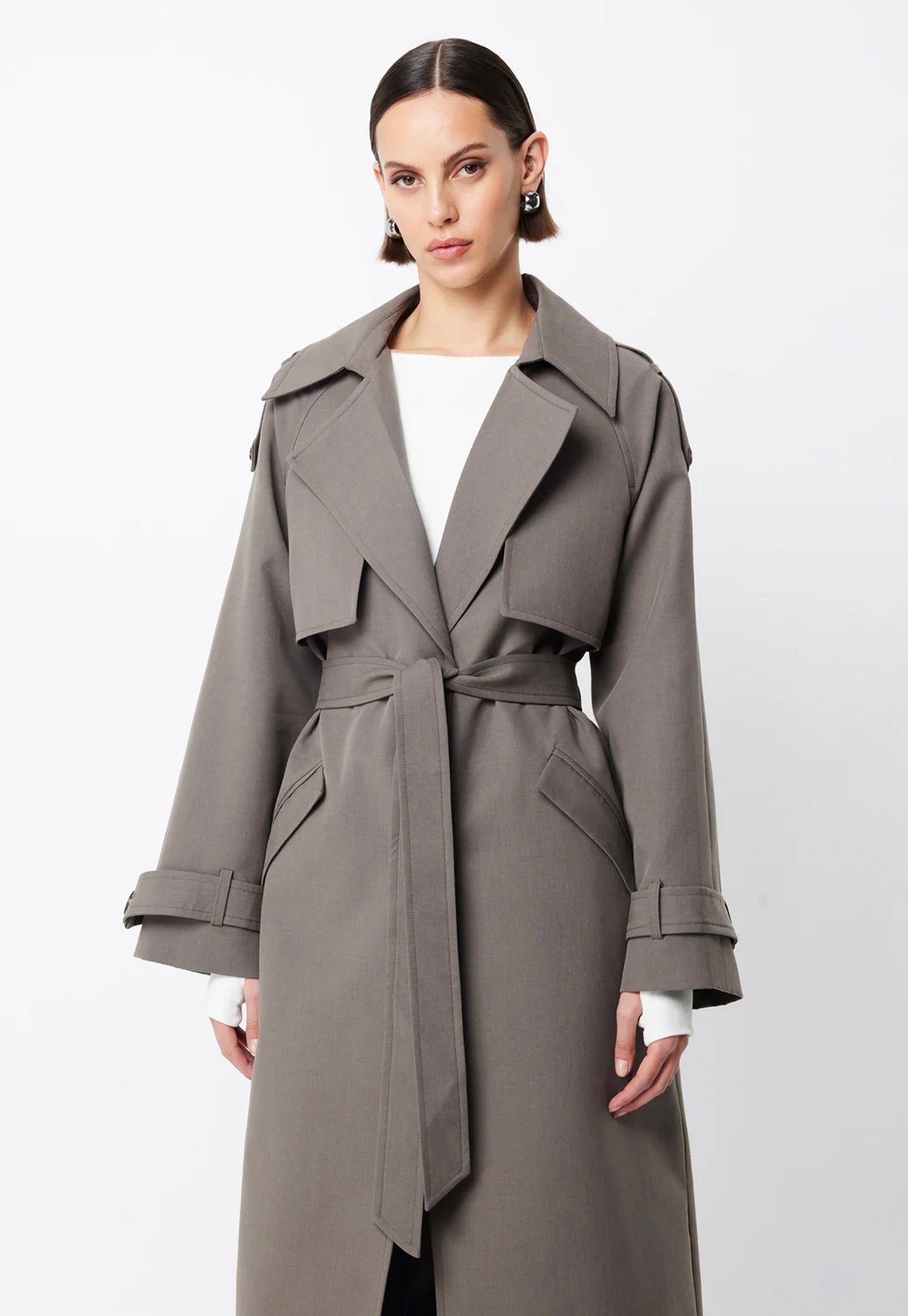 Franklin Trench Coat - Charcoal