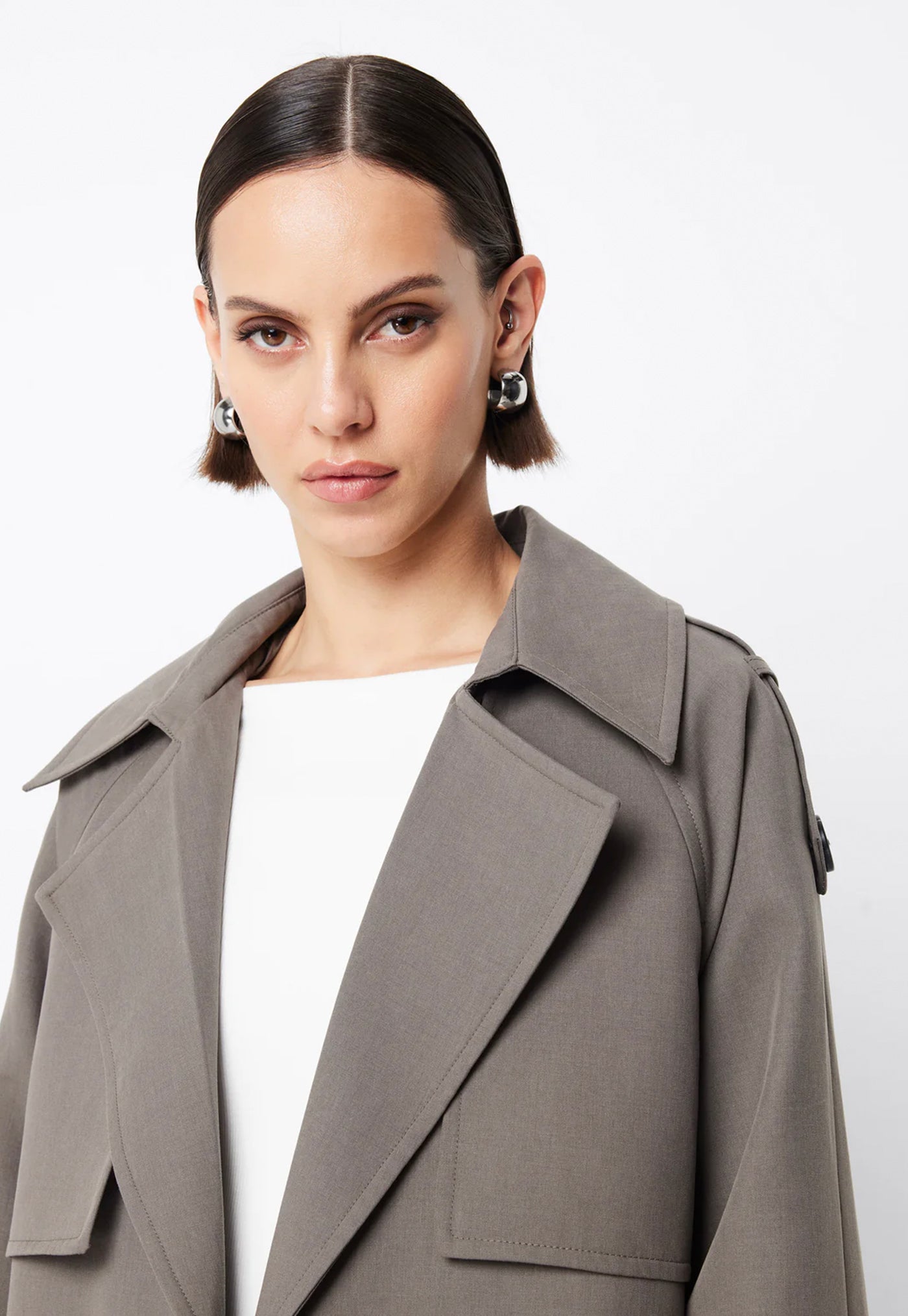 Franklin Trench Coat - Charcoal