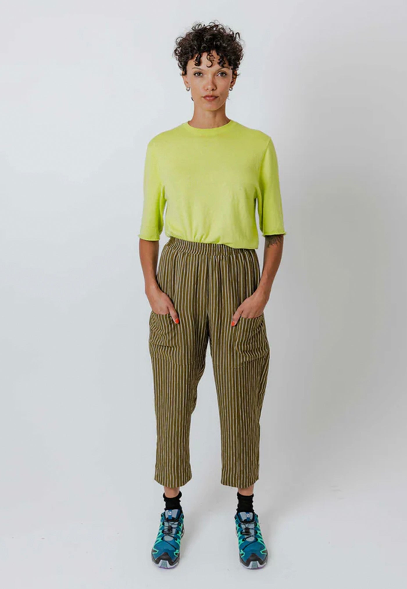 Super Trouser - Moss Stripe