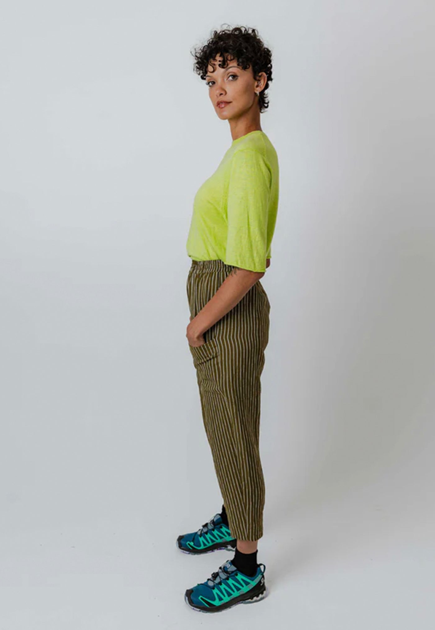 Super Trouser - Moss Stripe