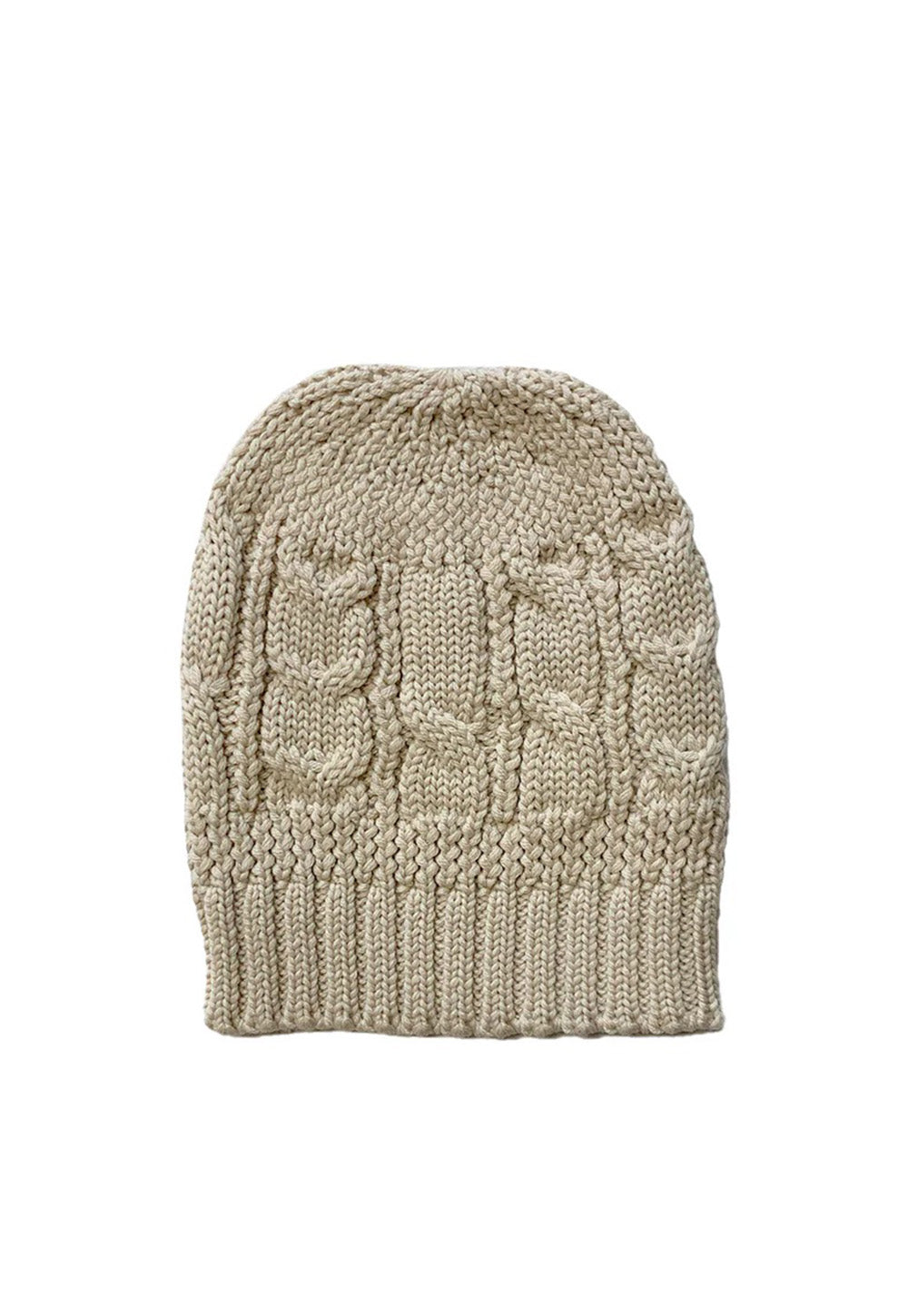 Cable Beanie - Oak