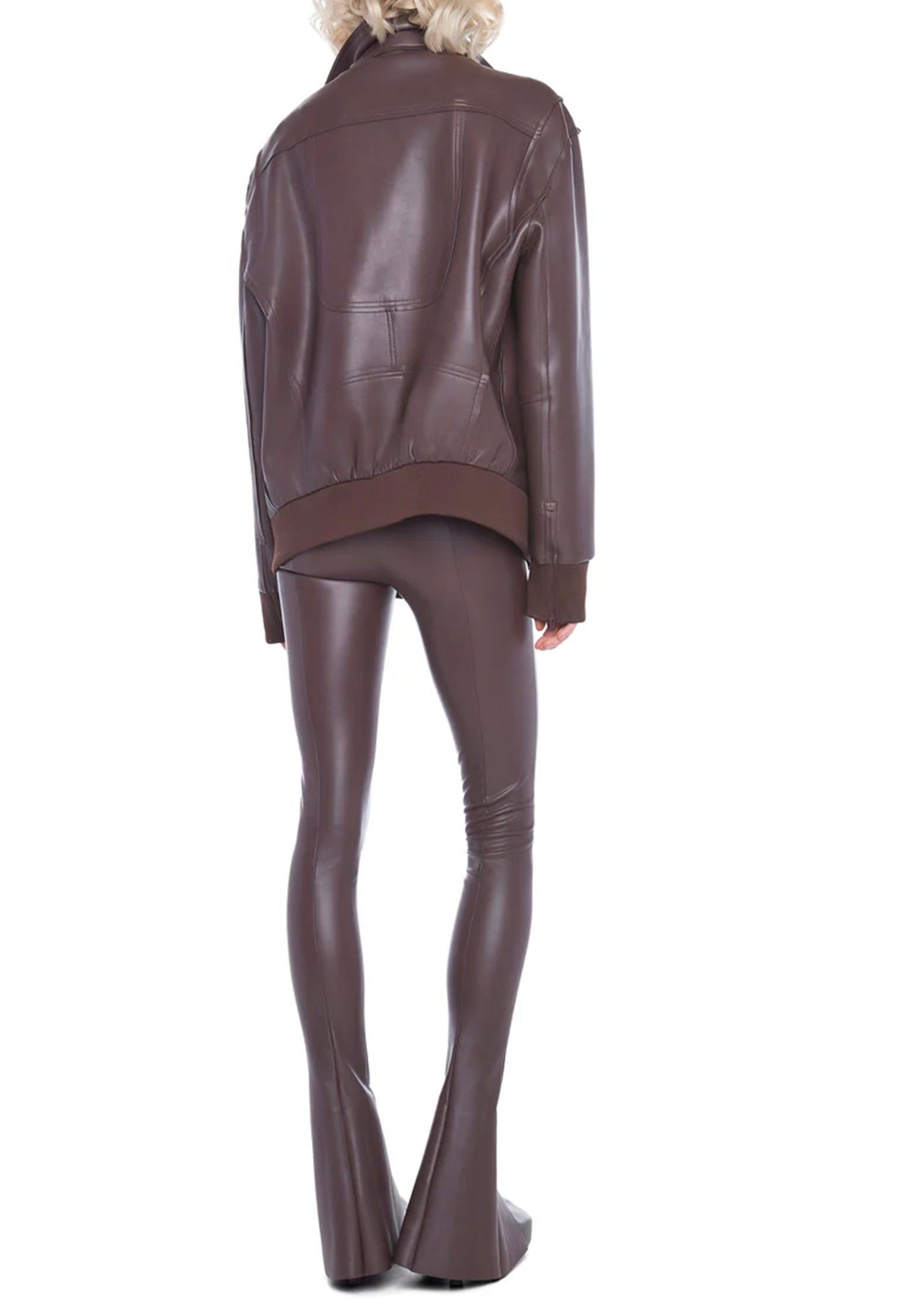 Oversized Moto Jacket - Chocolate