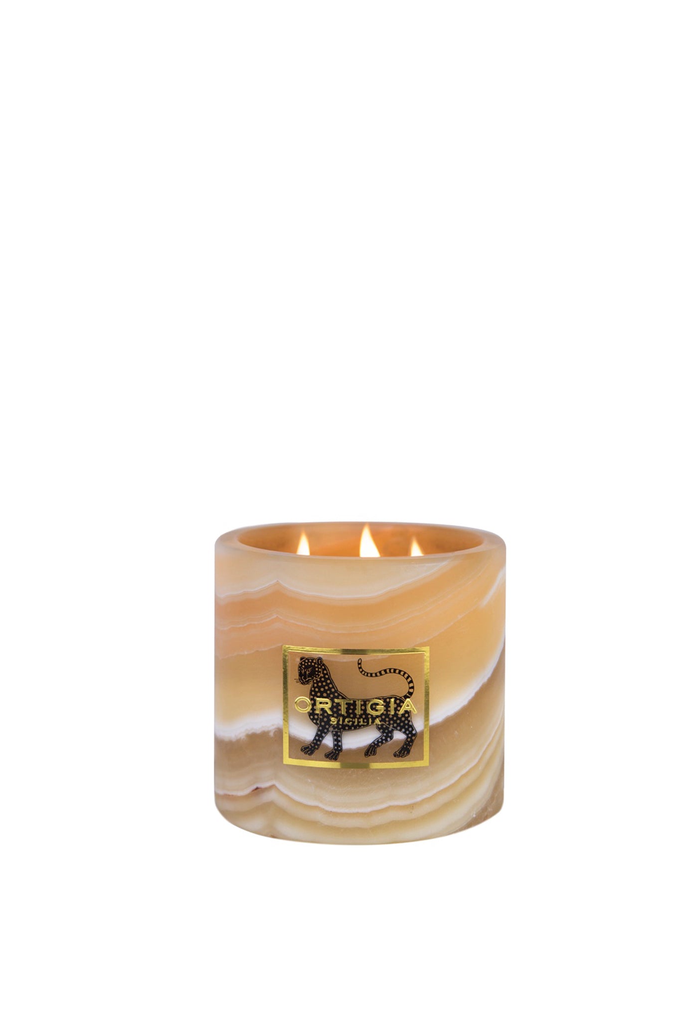 Ambra Nera Candle Alabaster Small