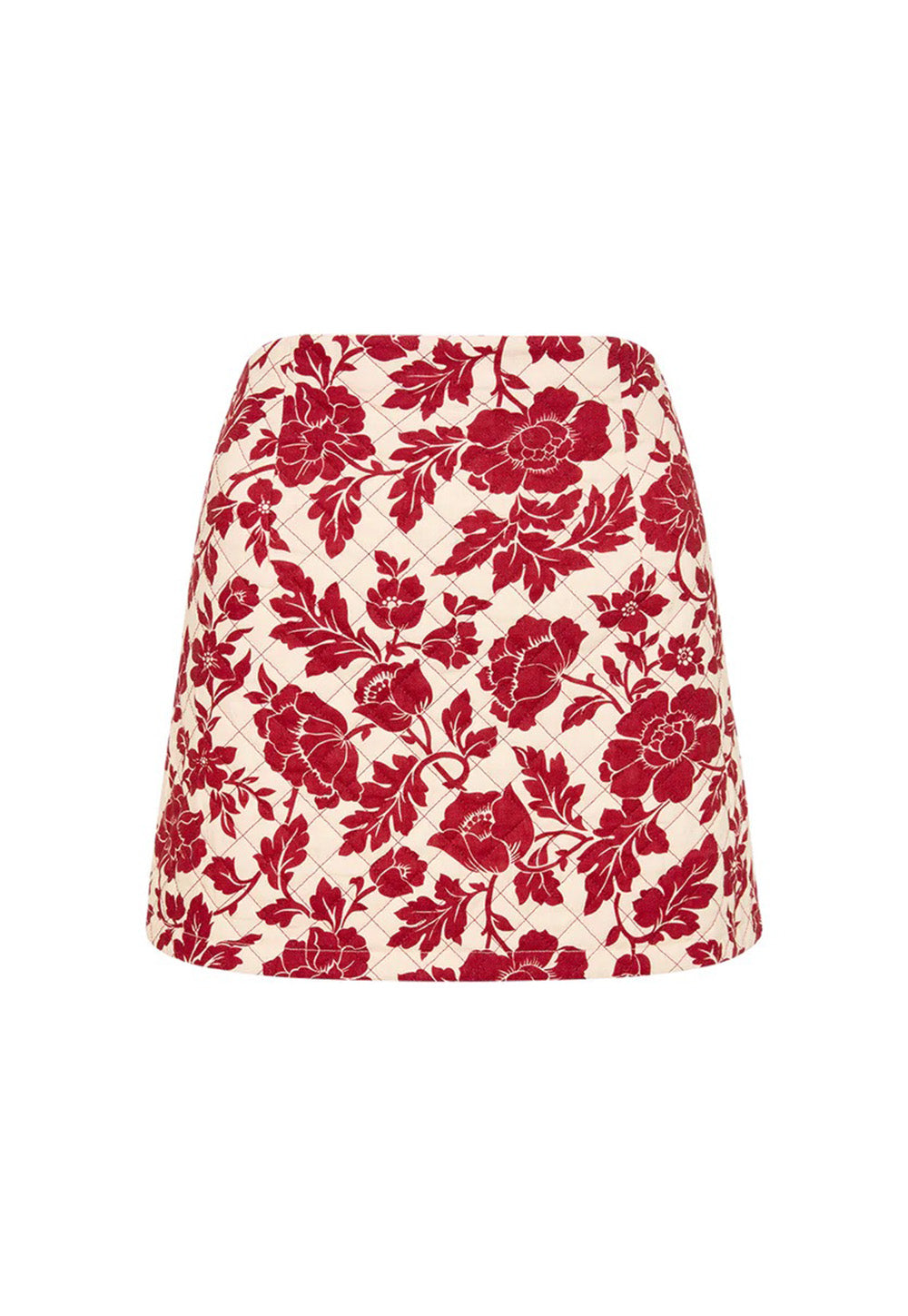 Romeo Mini Skirt - Deep Red/Oat