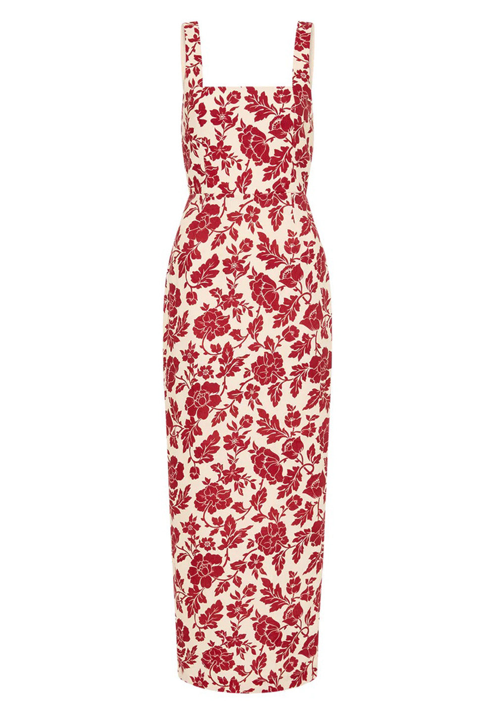 Skyla Column Dress - Deep Red/Oat