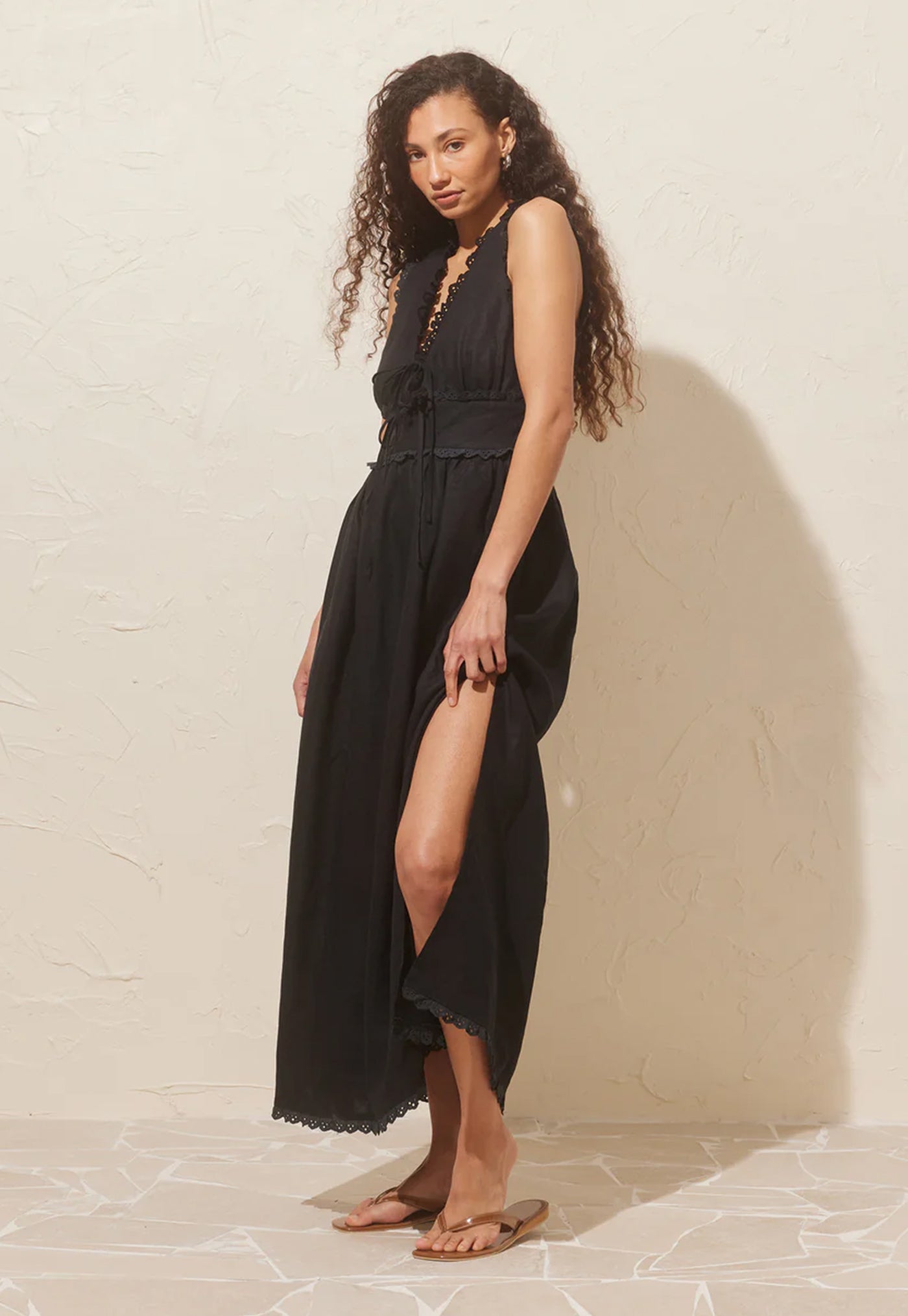 Benny Tie Dress - Black