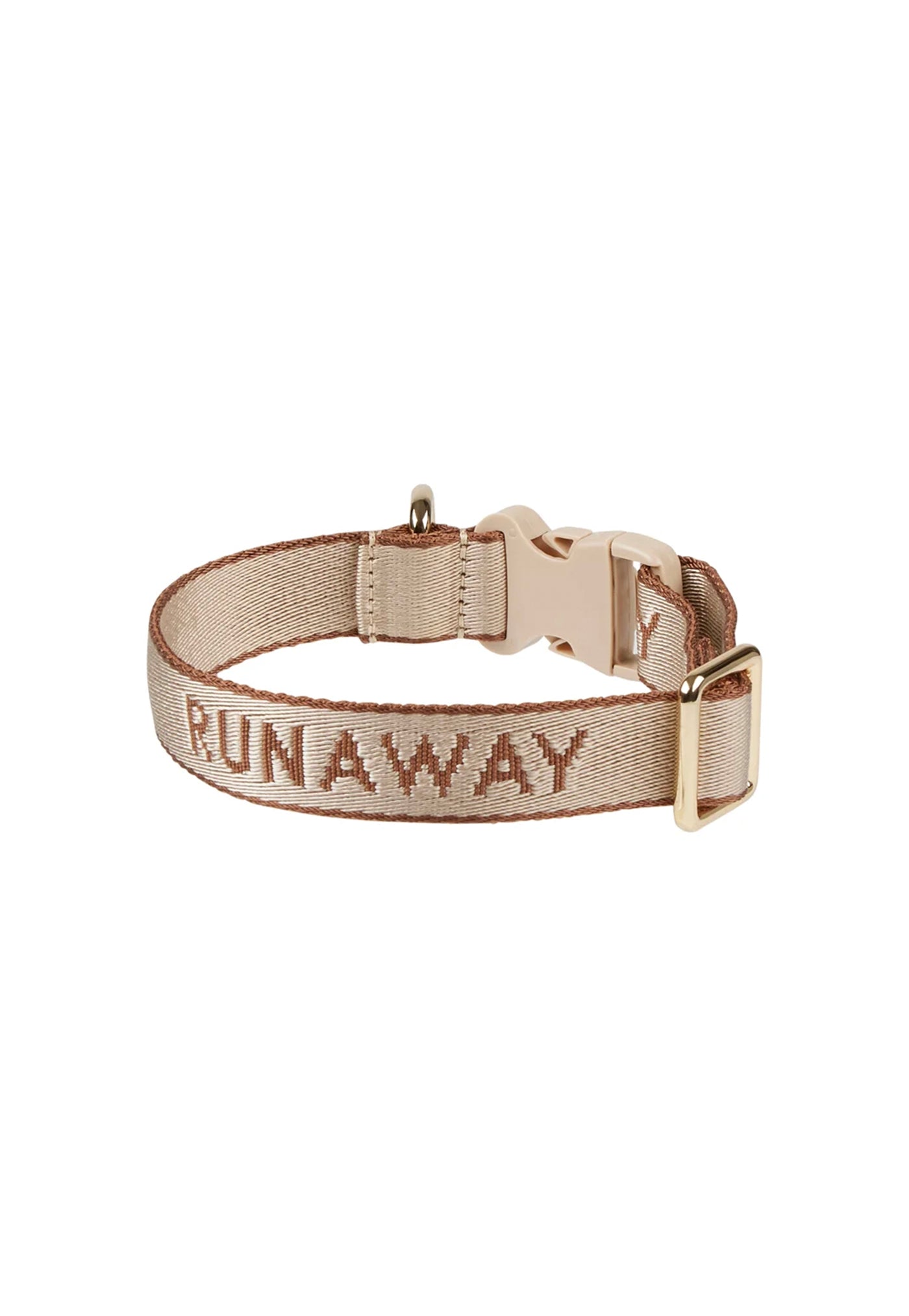 Runaway Woven Dog Collar - Macadamia/Chestnut