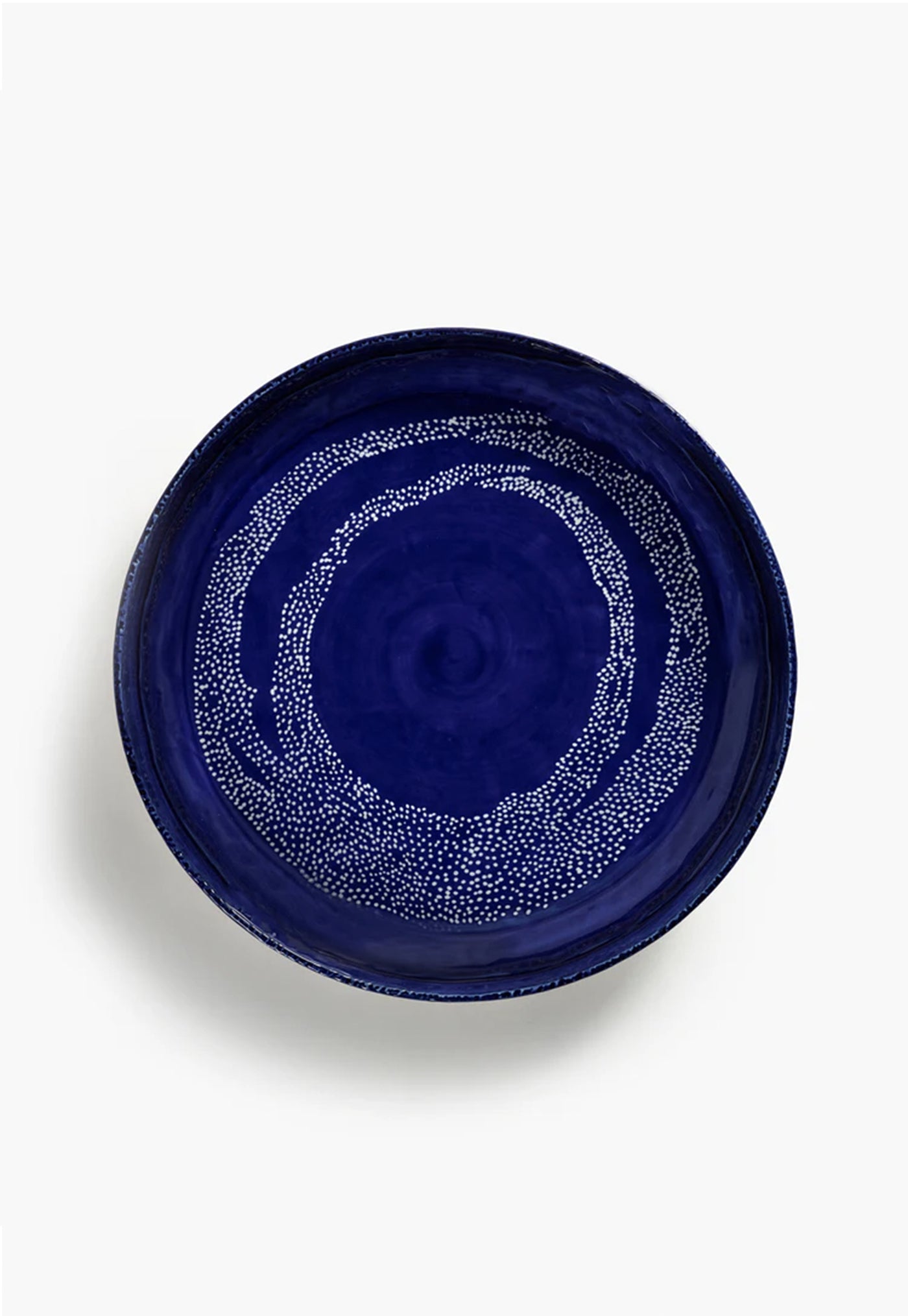 Feast Serving Plate M Lapis Lazuli Swirl - Dots White sold by Angel Divine