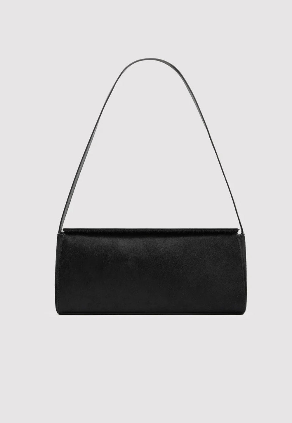 Pony Hair Baguette Bag - Black