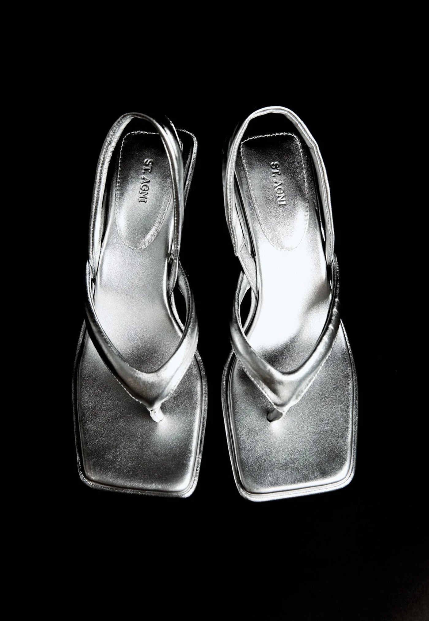 Sling Back Thong Heel - Silver sold by Angel Divine