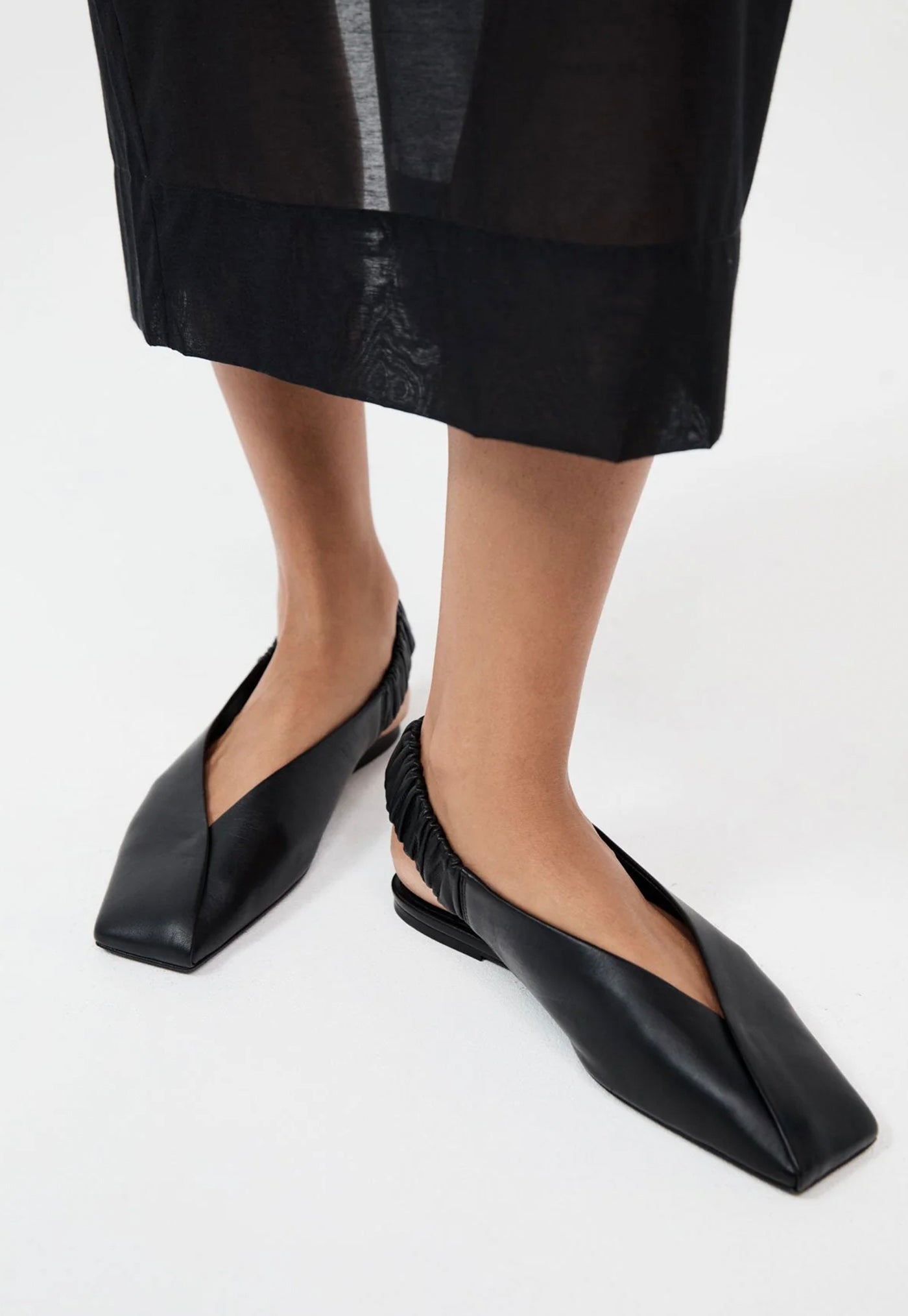 Envelope Sling Back Flat - Black sold by Angel Divine