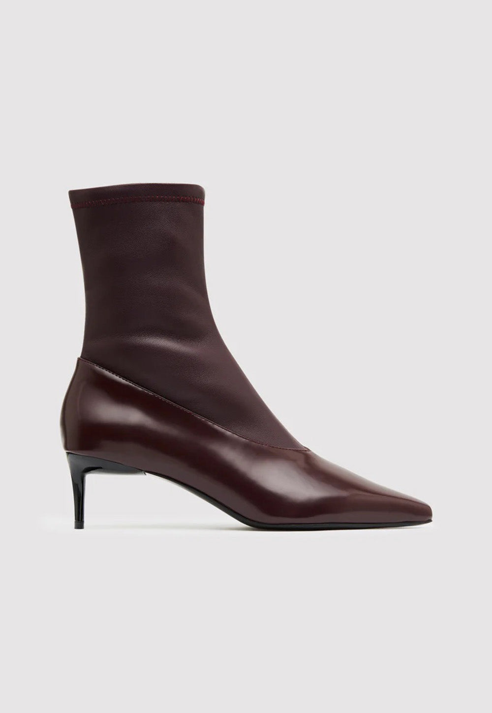 Sock Ankle Boot - Bordeaux