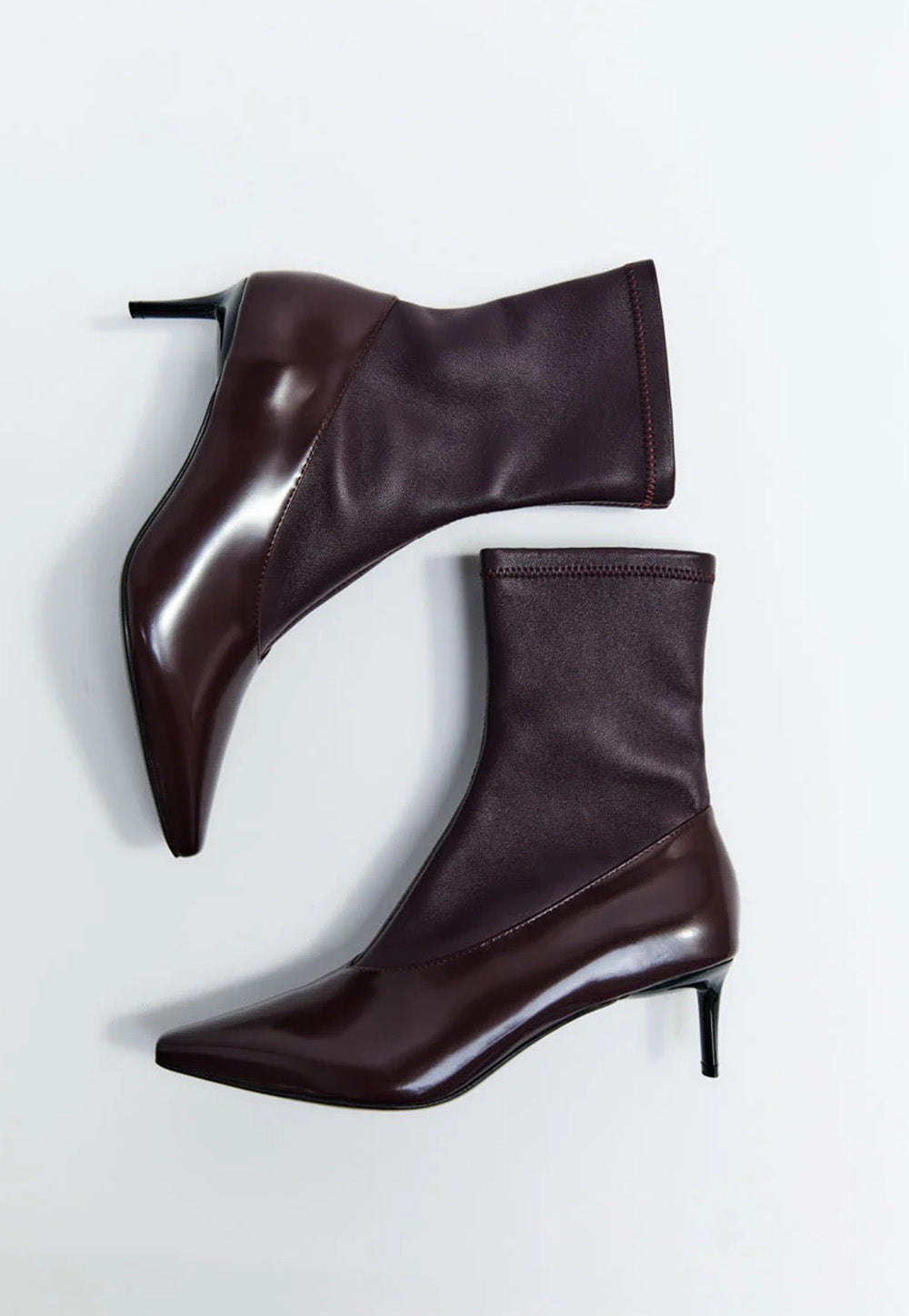 Sock Ankle Boot - Bordeaux