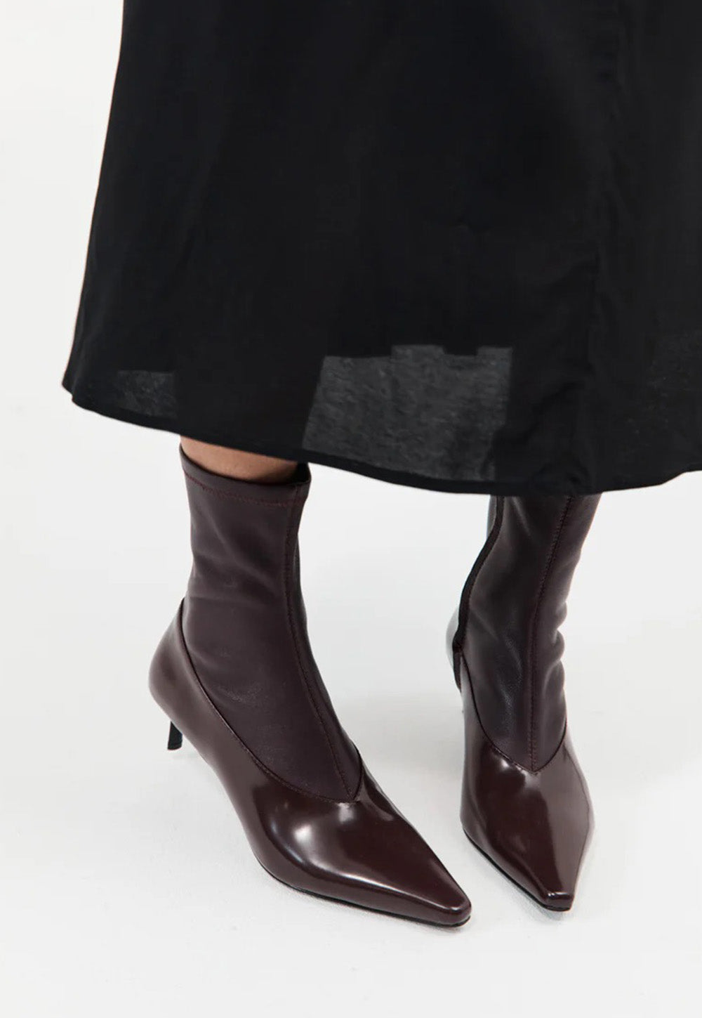 Sock Ankle Boot - Bordeaux