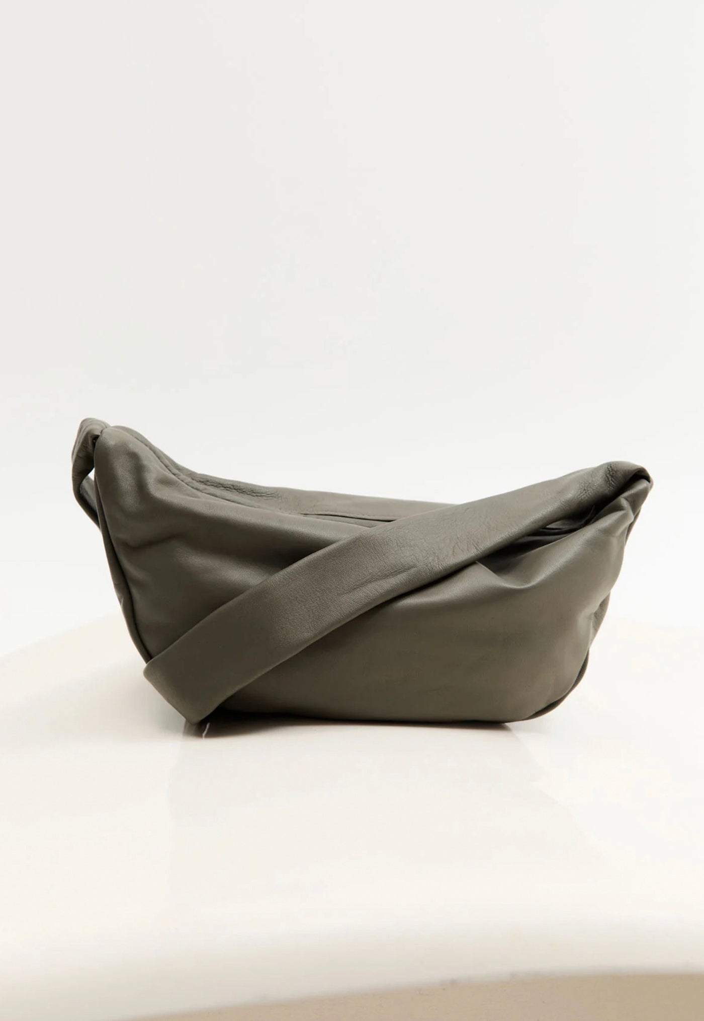 Soft Crescent Bag - Smokey Olive sold by Angel Divine