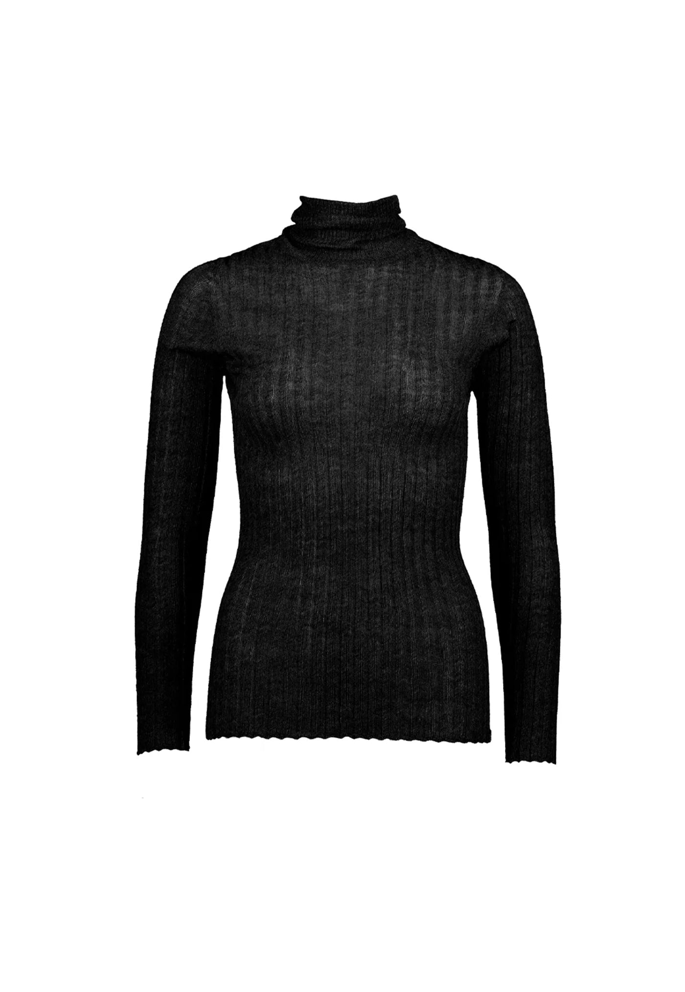 Merino Tulle Skivvy - Black