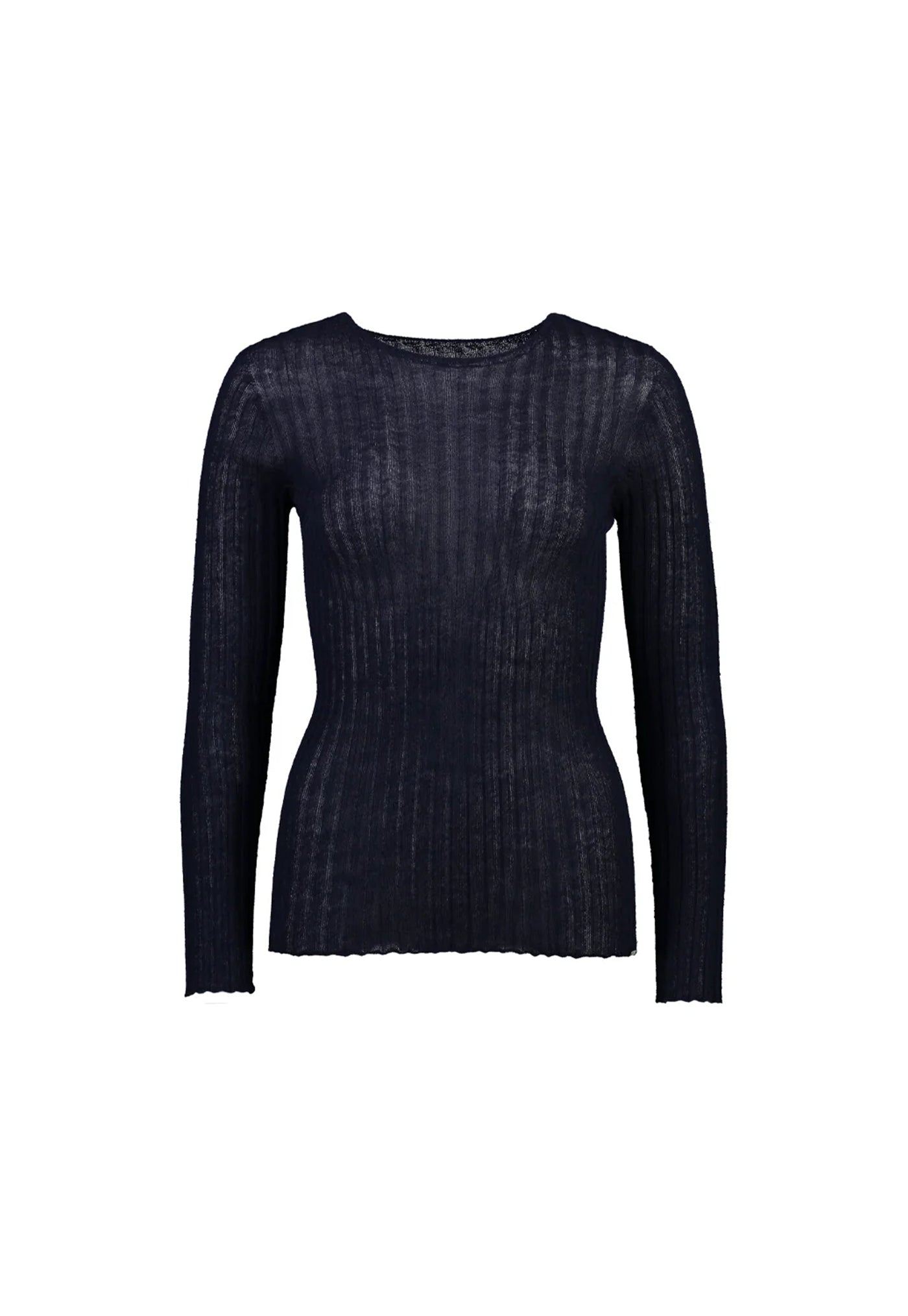 Merino Tulle Crew - Navy