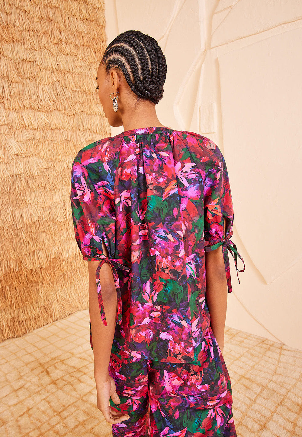 Vienne Blouse - Hibiscus