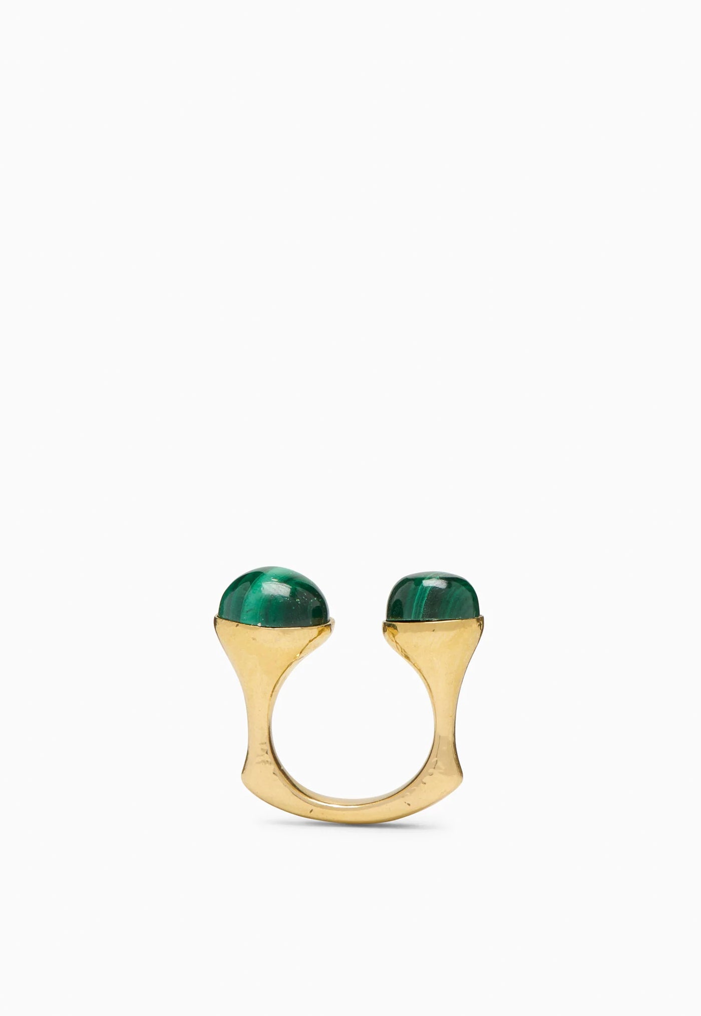 Lali Double Stone Ring - Malachite