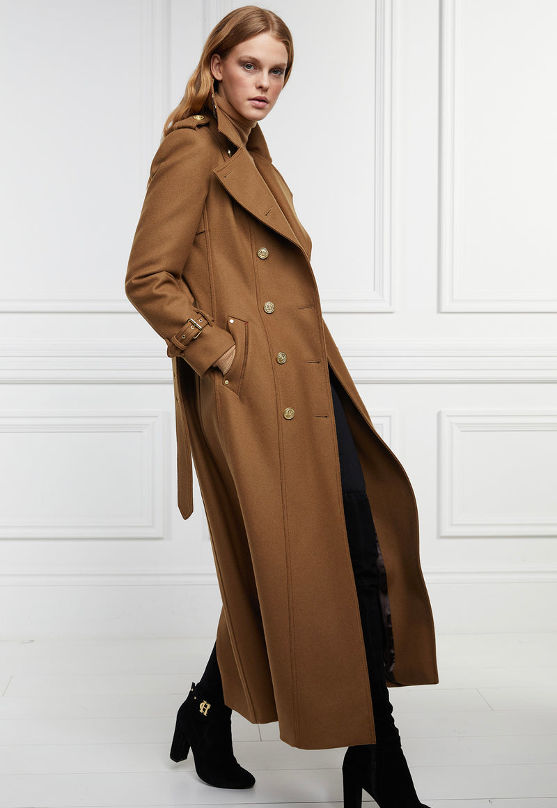 Holland Cooper Chelsea Trench Coat Full Length - Dark Camel – Angel Divine