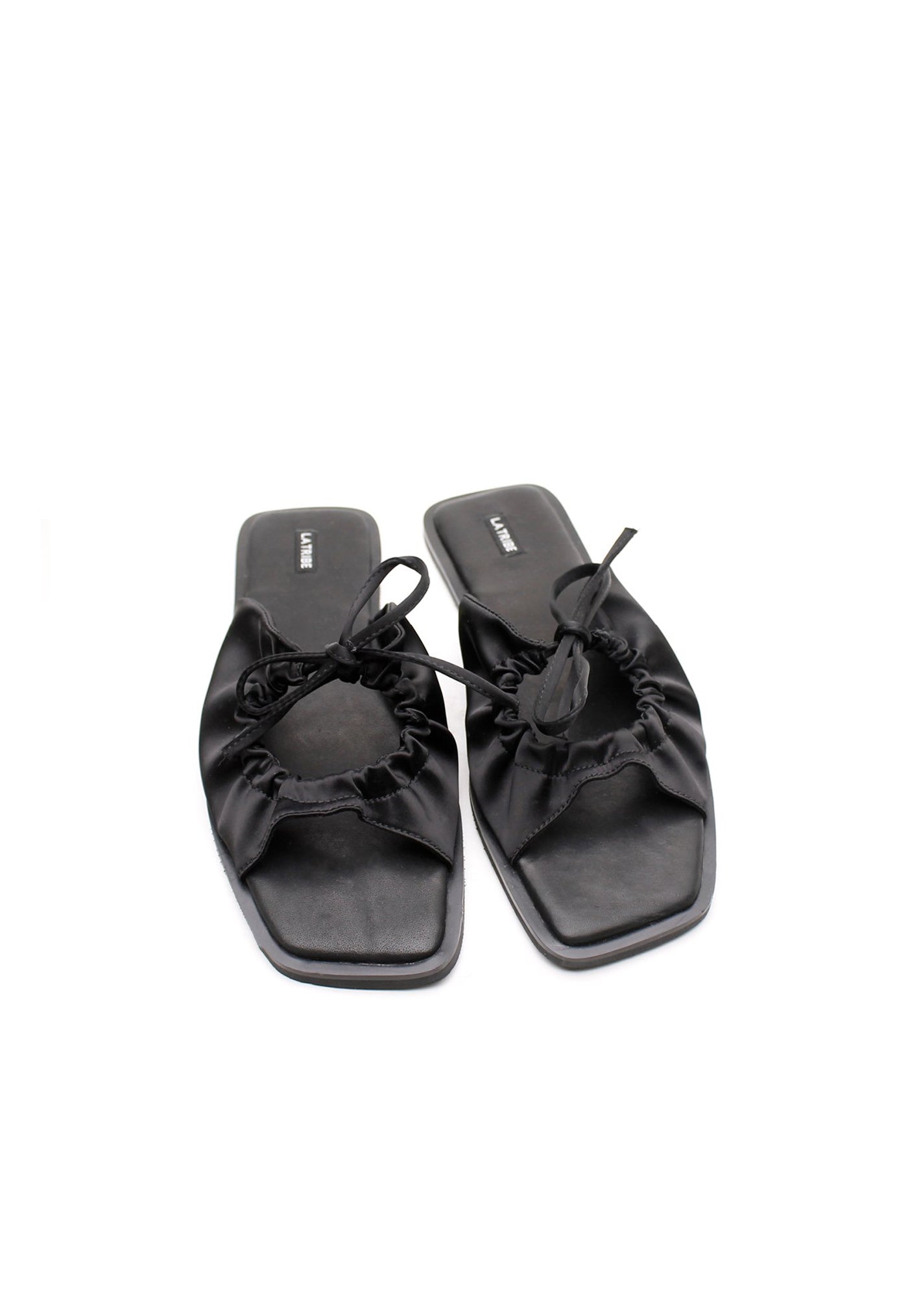 Black 2024 tie sandals